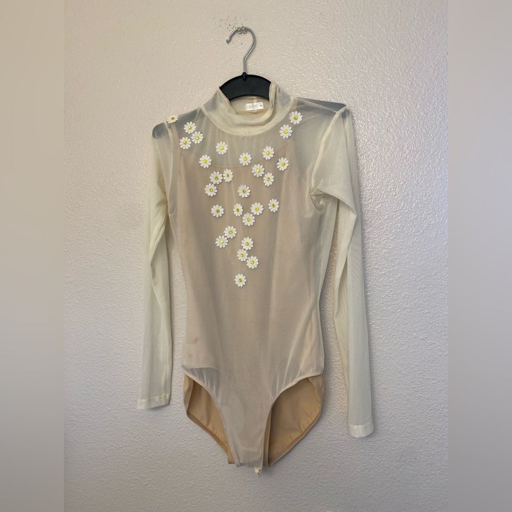 Weissman Eleve custom solo dance costume 2 piece maxi skirt pants leotard MA - Picture 5 of 15